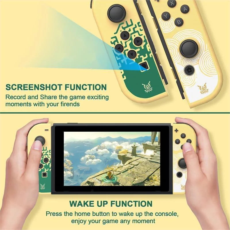 Joycons Controller for Nintendo Switch, Replacement for Wireless Left & Right Switch Controllers with Dual Vibration/Motion Control/Wake-up/Screenshot