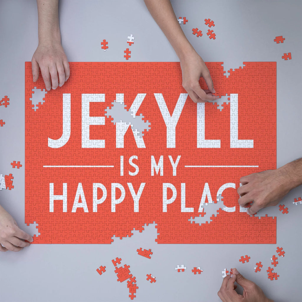 Jekyll Island, Georgia, Jekyll Is My Happy Place, Simply Said (1000 Piece Puzzle, Size 19x27, Challenging Jigsaw Puzzle for Adults and Family, Made in )
