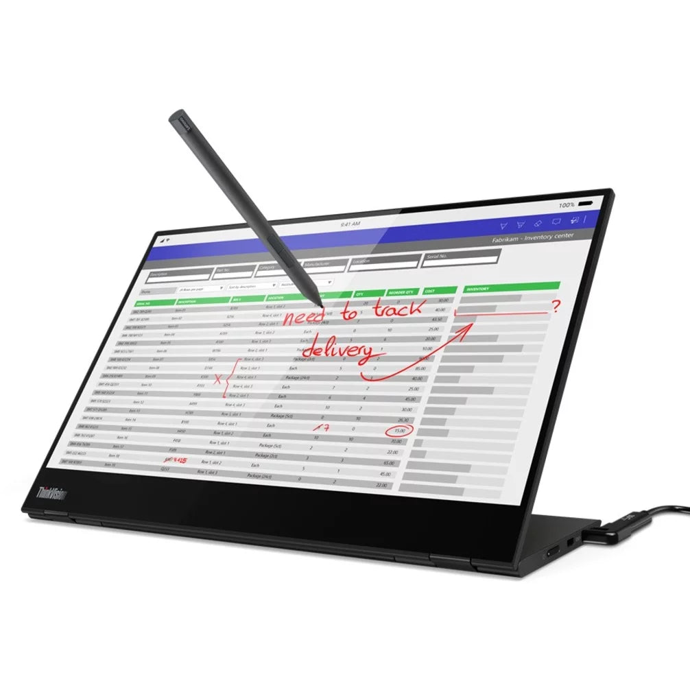 Lenovo ThinkVision M14t 14"  Touchscreen Monitor - 16:9 - 6 ms Extreme Mode