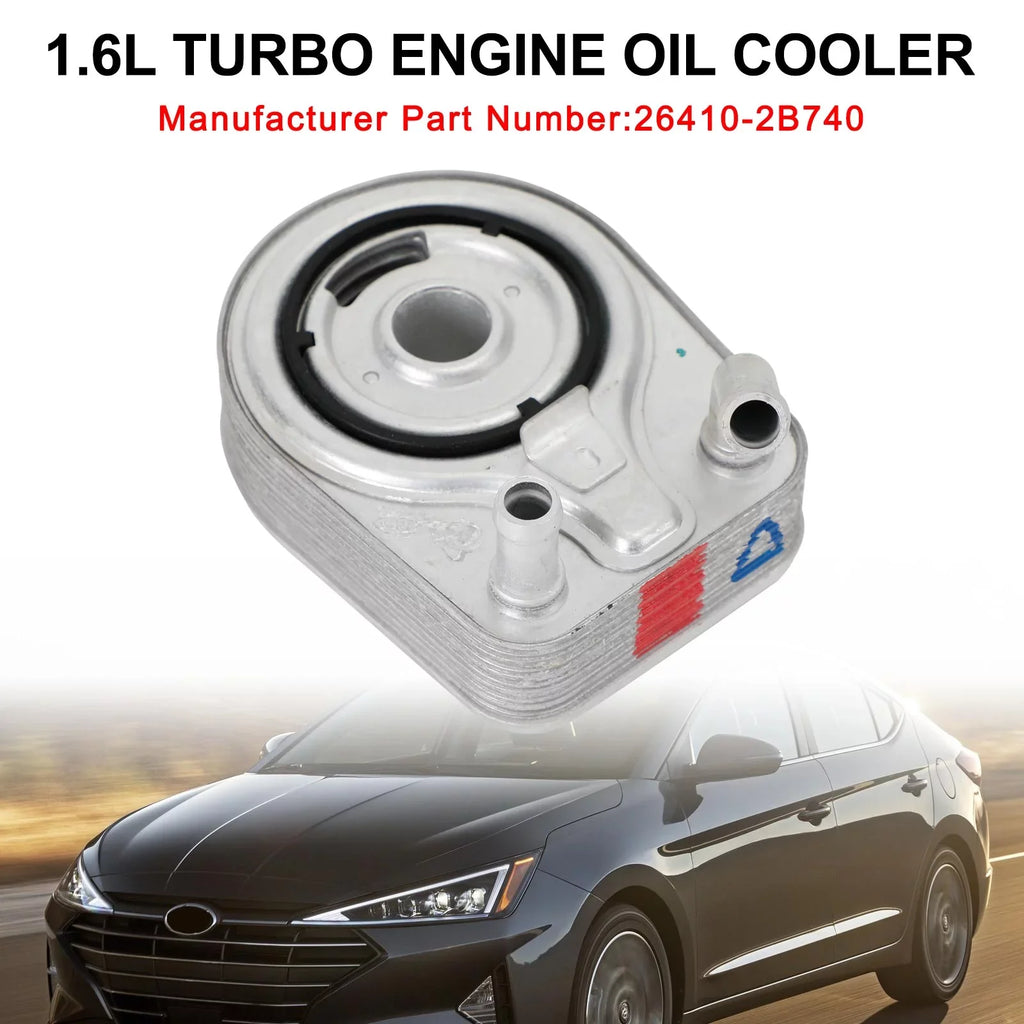 Motor Genic Engine Oil Cooler 26410-2B740 For Elantra Kona Sonata Tucson Veloster 1.6L 13-20