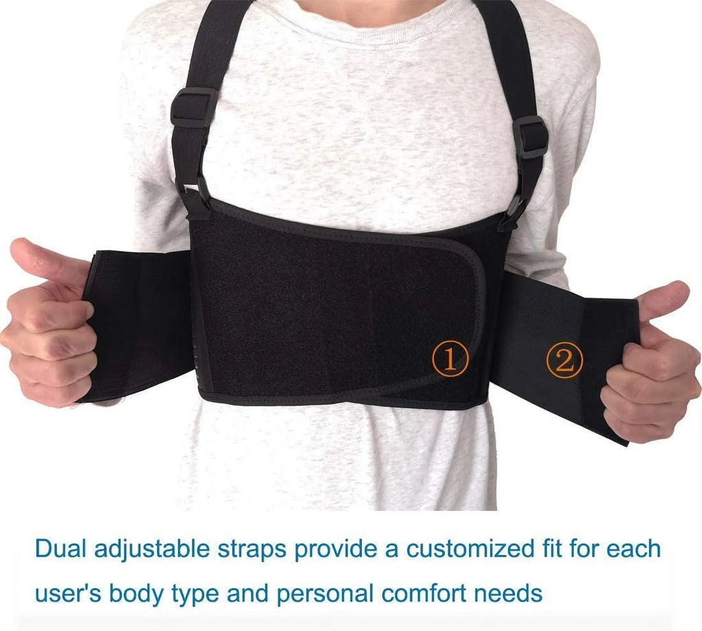 Solmyr Rib and Chest Support Brace, Broken Rib Brace, Breathable Rib Belt for Sore or Bruised Ribs Support, Sternum Injuries, Dislocated Ribs Protection, Pulled Muscle Pain (L/)
