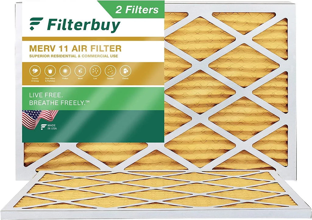 Filterbuy 14x24x1  11 Pleated   Furnace Air Filters (2-Pack)