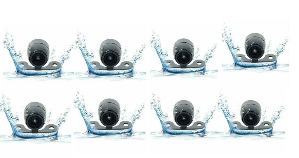 8x New Waterproof Night Vision  Wide Angle Mini Car Rear View Backup Camera Bundle