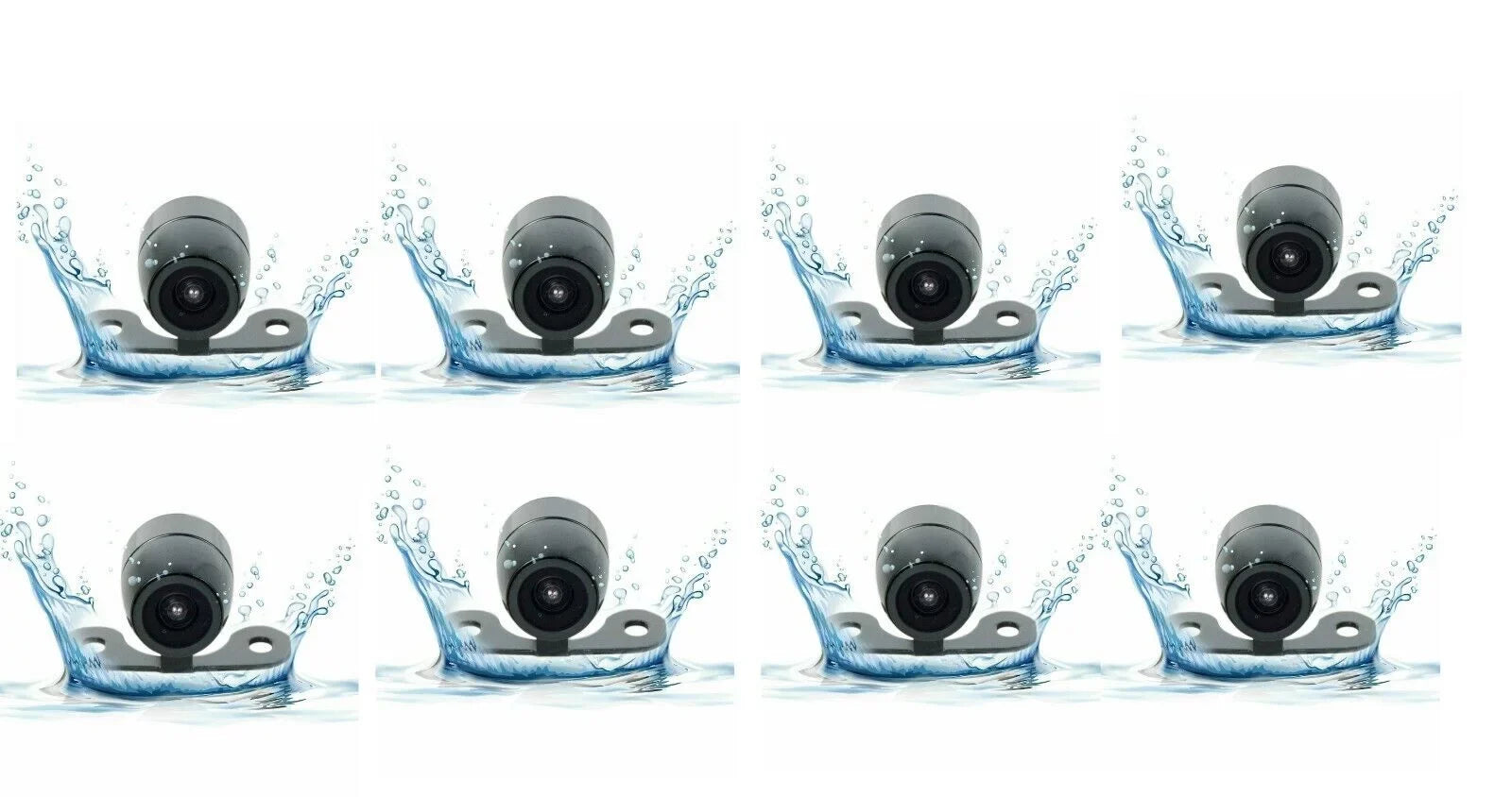 8x New Waterproof Night Vision  Wide Angle Mini Car Rear View Backup Camera Bundle