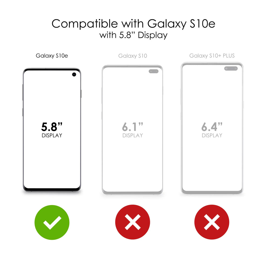 DistinctInk Clear Shockproof Hybrid Case for Samsung Galaxy S10e (5.8" Screen) -  Bumper Acrylic Back Tempered Glass Screen Protector - Just Want to Drink Coffee Bake Take Naps