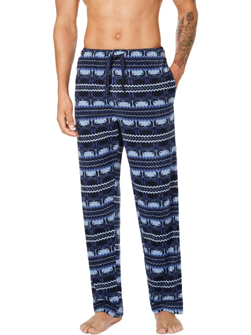 Perry Ellis Mens Fleece Lounge Sleep Pant Navy S