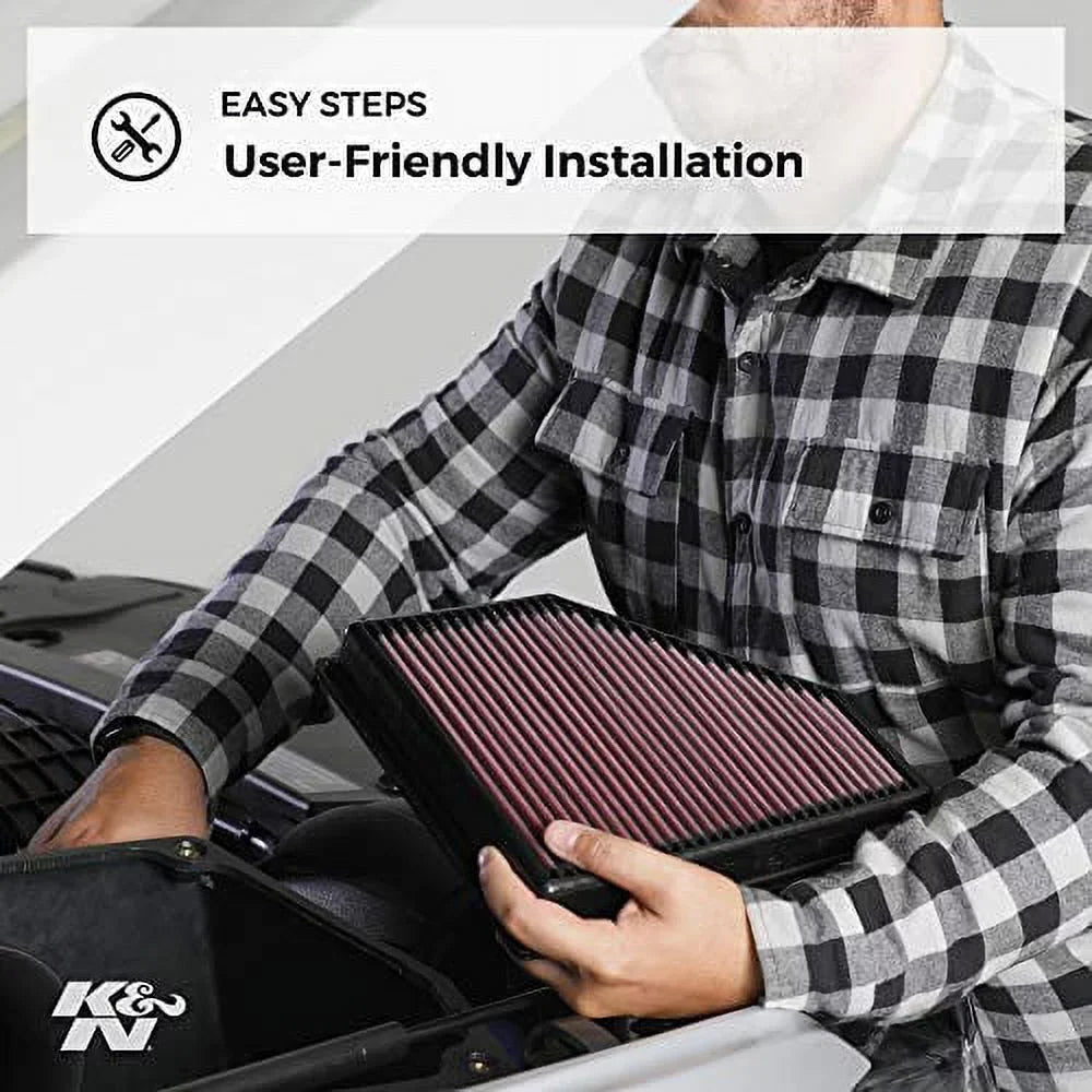K&N 33-2260 Engine Air Filter: High Performance, Premium, Washable, Replacement: 2001 - 2014 Toyota/Lexus (Kluger, Highlander, Camry Hybrid, Sienna, Alphard, Solara, Wisdom,  300,  300)