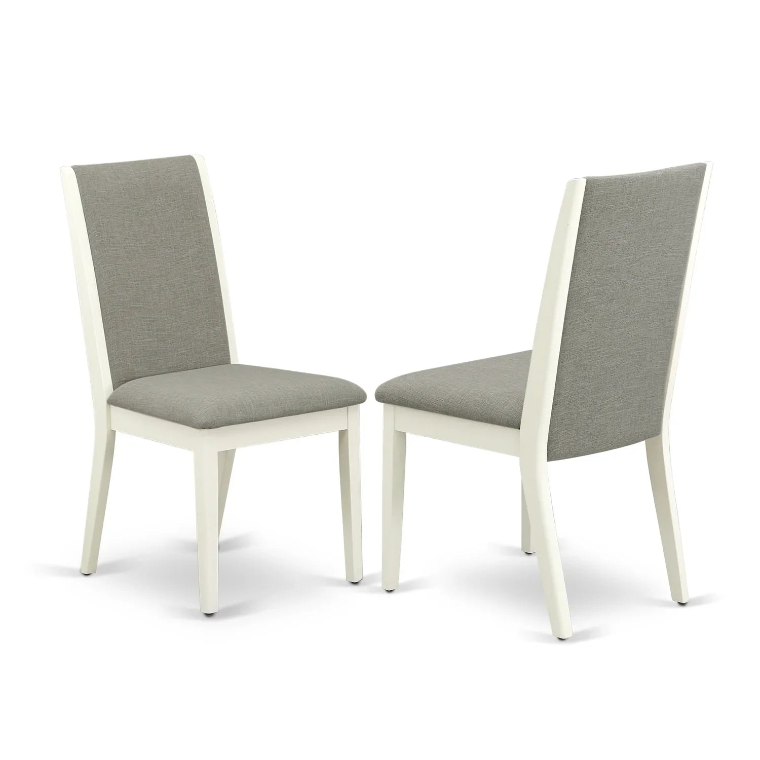 Maykoosh French Country 9-Piece Dining Room Set- 8 Parson Chairs And Butterfly Leaf Rectangle Table Hardwood Structure -High Back & Linen White Finish