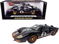 1966 Ford -40   #2 Black with Silver Stripes After Race (Dirty Version) 1/18 Diecast Model Car by Shelby Collectibles