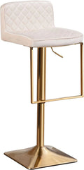 Velvet  Stools  Modern Swivel Counter Height Barstools  Height Adjustable Kitchen Stools for Island  Chairs Island Stools Chair Gold sillas para barra de cocina (Ivory  Set of