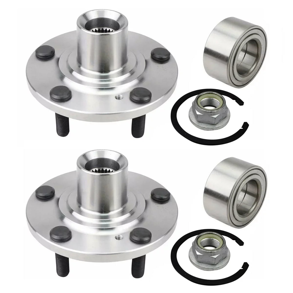 AutoShack Front Wheel Hub Bearing Set of 2 Driver and Passenger Side Replacement for 2007 2008 2009 2010 Ford Edge 2007-2010 Lincoln  3.5L V6   5-Lug HB618519PR