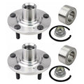 AutoShack Front Wheel Hub Bearing Set of 2 Driver and Passenger Side Replacement for 2007 2008 2009 2010 Ford Edge 2007-2010 Lincoln  3.5L V6   5-Lug HB618519PR