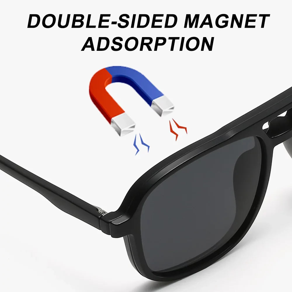 OKbus 5Pcs Polarized Clip On Sunglasses Uv Protection Driving Clip On Glasses Flip Up Sunglass Clips For Glasses Colorful Flip Frame Glasses For Women Men