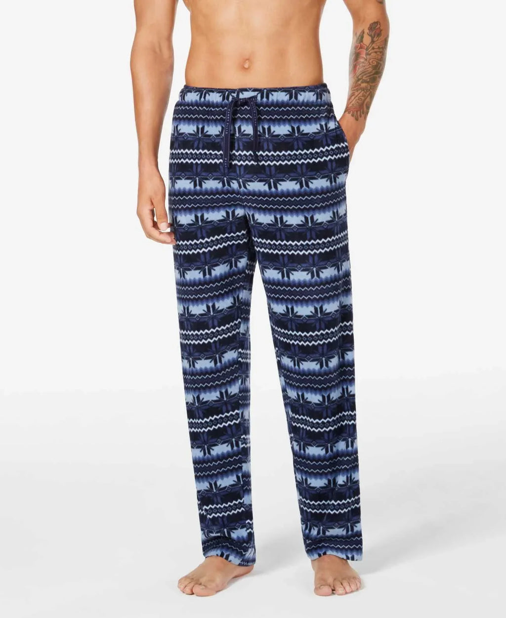 Perry Ellis Mens Fleece Lounge Sleep Pant Navy S