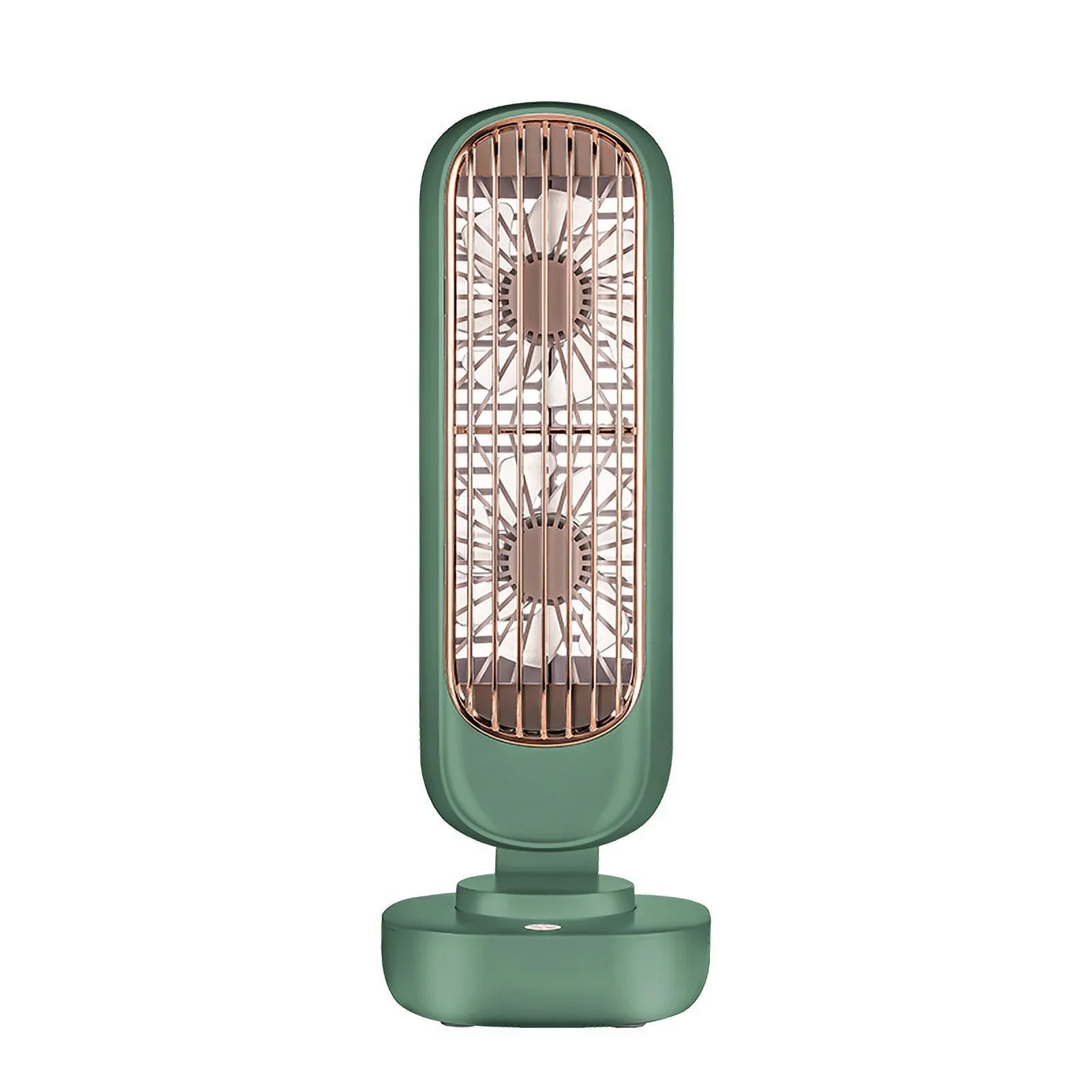 Anself Small Desk Tower Fan 3 Speed Portable  Mini Cooling Tower Fan Dual Air Circulation Standing Fan for Home Office Desktop Bedroom