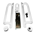 5400 Sliding Door Handle Set with Mortise Lock and Keys | White Handle Replacement for Patio Glass Door Repair 7-15/16 hole spacing 12.5 Faceplate Handle | (-489-)