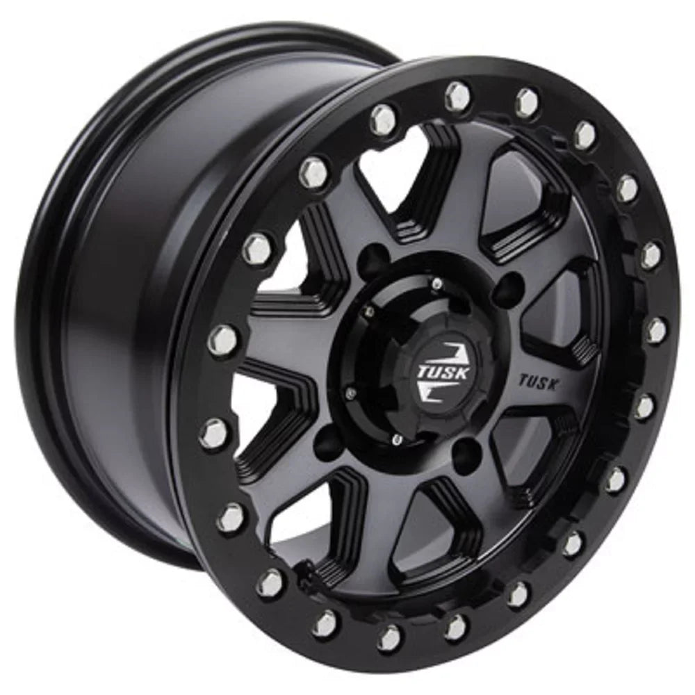 4/156 Uinta Beadlock Wheel 14x7 4.0 + 3.0 Gunmetal/Black Compatible With Yamaha Wolverine  4 1000 -R 2021