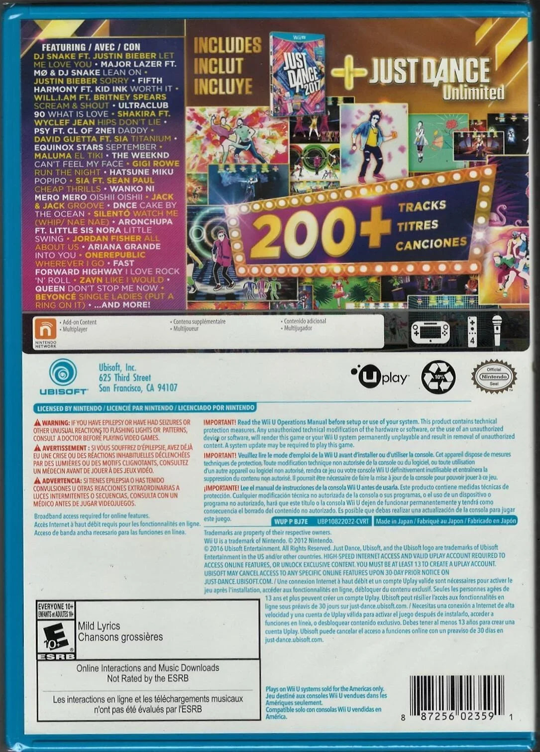 Just Dance 2017 Gold Edition Wii-U (Brand New Factory Sealed  Version) Nintend