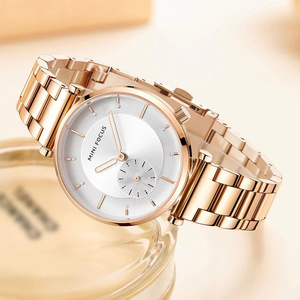 Women Watches Brand Luxury Fashion Ladies Watch 30M Waterproof Reloj Mujer Relogio Feminino Rose Gold Stainless Steel
