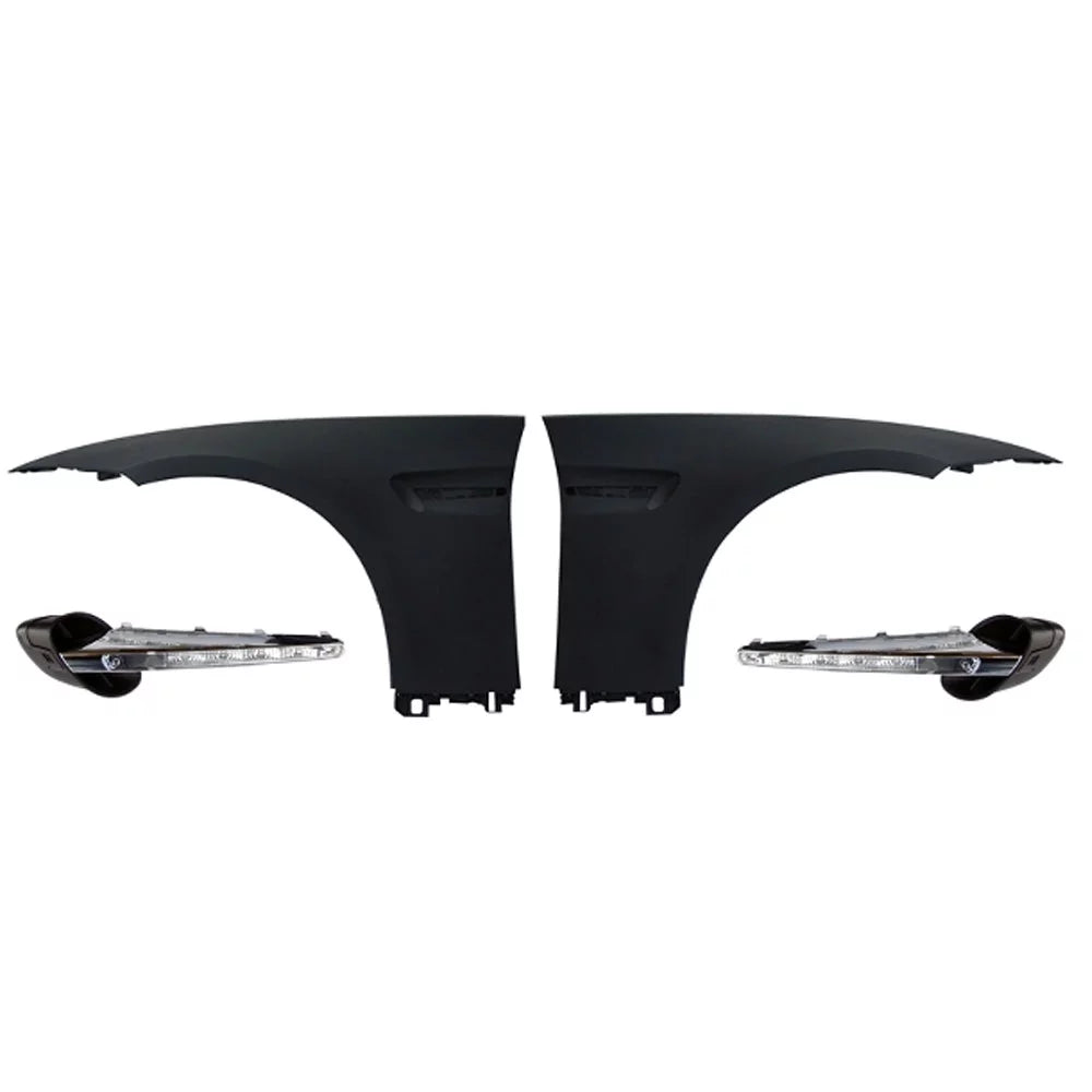Ikon Motorsports Compatible with 07-13 E92 2Dr Complete M3 Front Fender Conversion Side Vent With  Signal