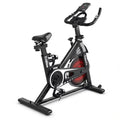 Exercise Bicycle, Adjustable Resistance Silent Belt Drive, Gym Indoor Stationary Bike, Red