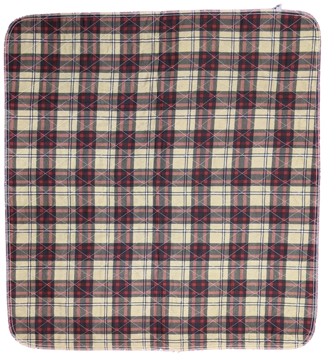 24 Pack Bed Pad Washable Incontinence Underpad - Absorbent Stain Masking Urinary Protection for Seniors Children 34 x 36 Plaid