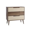 Modern Wooden Chest of Drawers with Minimalist Design and Three Storage Compartments