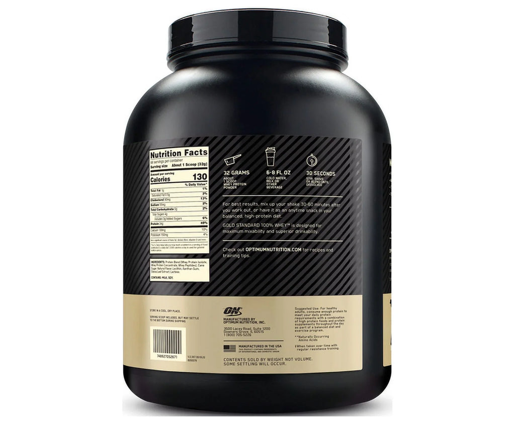 Optimum Nutrition, Gold Standard 100% Whey Protein Powder, Naturally Flavored Vanilla, 4.8 lb, 68 Servings