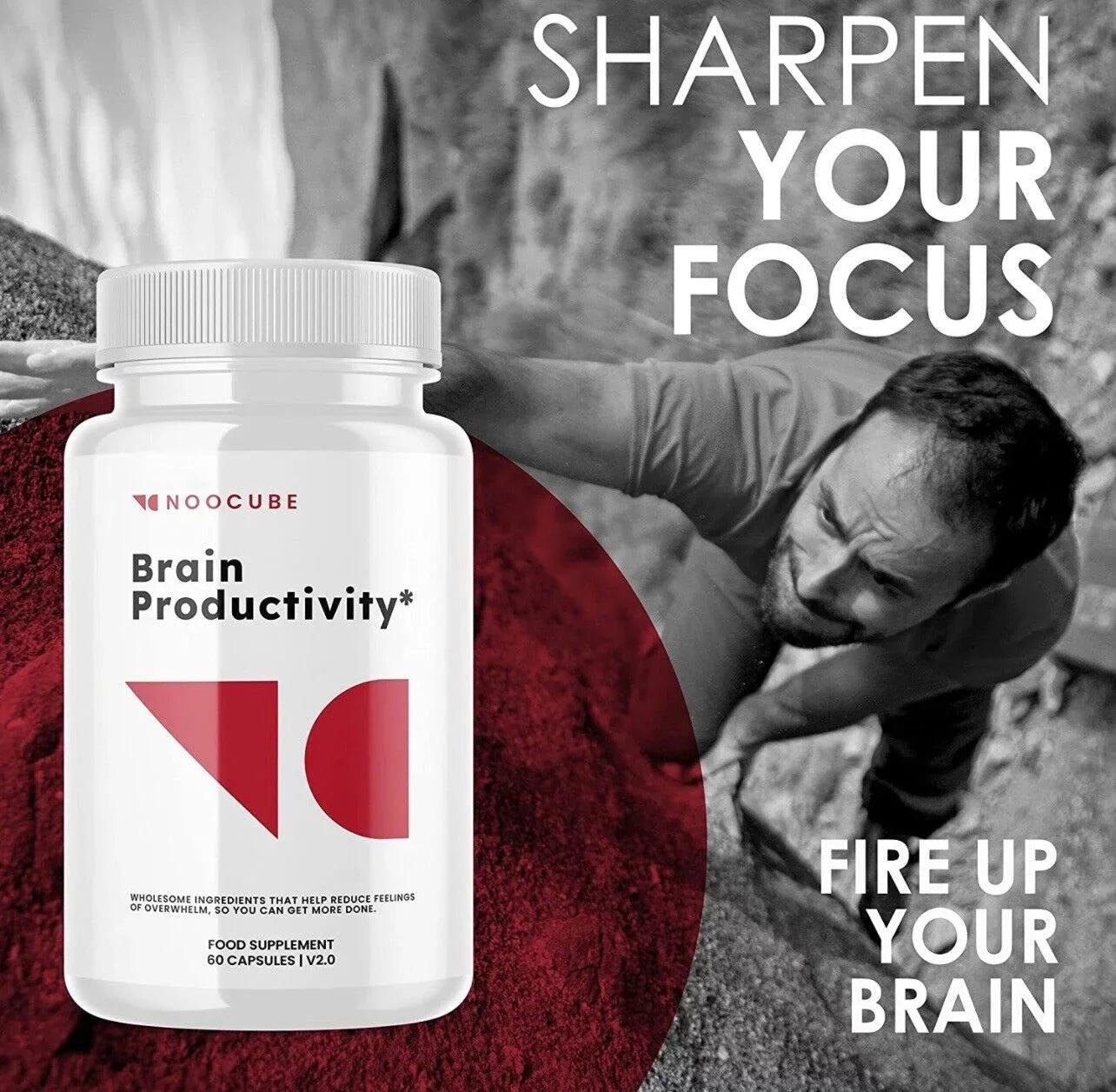 Noocube Brain Productivity Pills, Memory Support - 90 Capsules (Pack of 3)