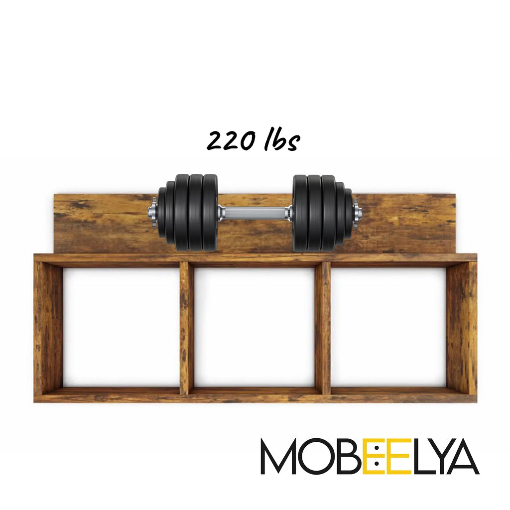 Natural Pine Wood Wall Shelf | Modern Floating Organizer | Items Storage Floating Wall Decor | Decorative Gift | Easy to Install,  Mobeelya