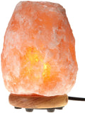 Himalayan Glow Hand Carved Natural Crystal Himalayan Salt Lamp With Genuine Neem Wood Base, Bulb And Dimmer Control.8 to 9 Inch, 8 to 11 lbs.