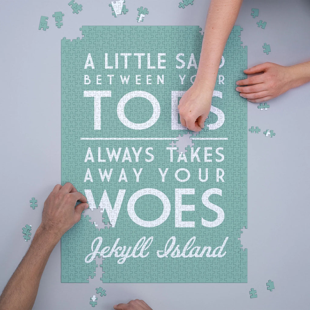 Jekyll Island, Georgia, A Little Sand Between Your Toes, Simply Said (1000 Piece Puzzle, Size 19x27, Challenging Jigsaw Puzzle for Adults and Family, Made in )