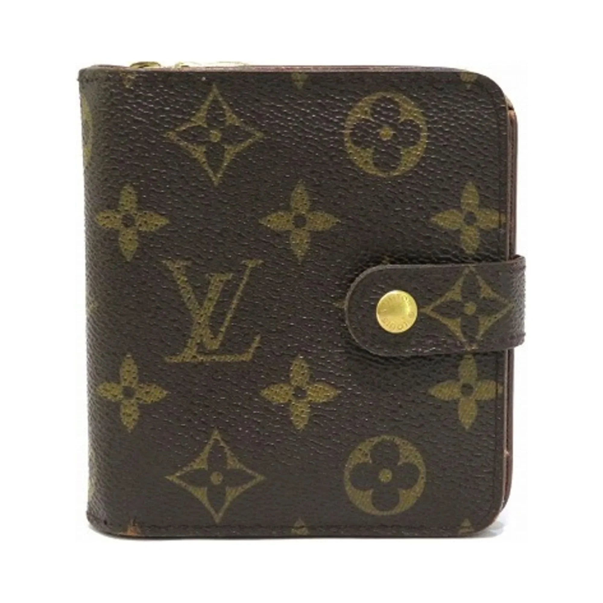Pre-Owned Louis Vuitton Monogram Compact Zip M61667 Bifold Wallet Men's Women's (Fair)