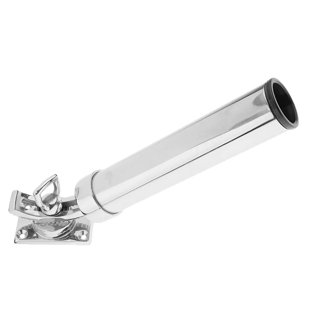 Fishing Rod Pole Holder, Deck Mounted, 360 Degree Roatable, Angle Adjustable, Marine Grade 316 Stainless Boat Yacht Marine Hardware