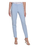 Womens Light Blue Zippered Pocketed Ankle Wear To Work Skinny Pants Petites 6P
