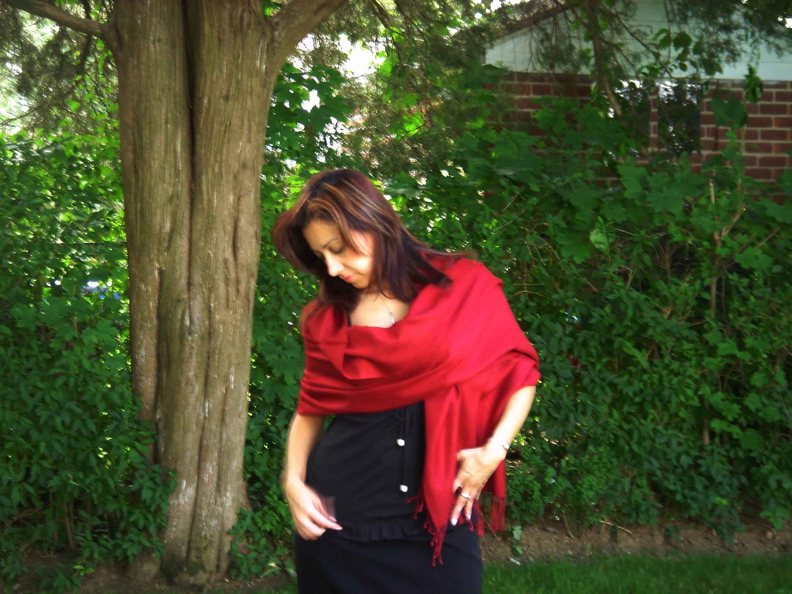 Scarf/Scarves/Shawl/Shawls/Stole/Wrap/Pashmina Scarf/Pashmina Shawl/Cashmere/Cashmere Scarf/Wool/Silk (Wine)
