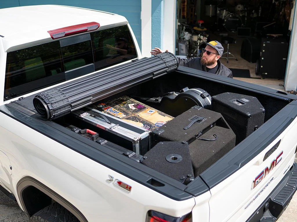 by RealTruck Revolver X4s Hard Rolling Truck Bed Tonneau Cover | 80338 | Compatible with 2021 - 2023 Ford F-150 8' 2" Bed (97.6")