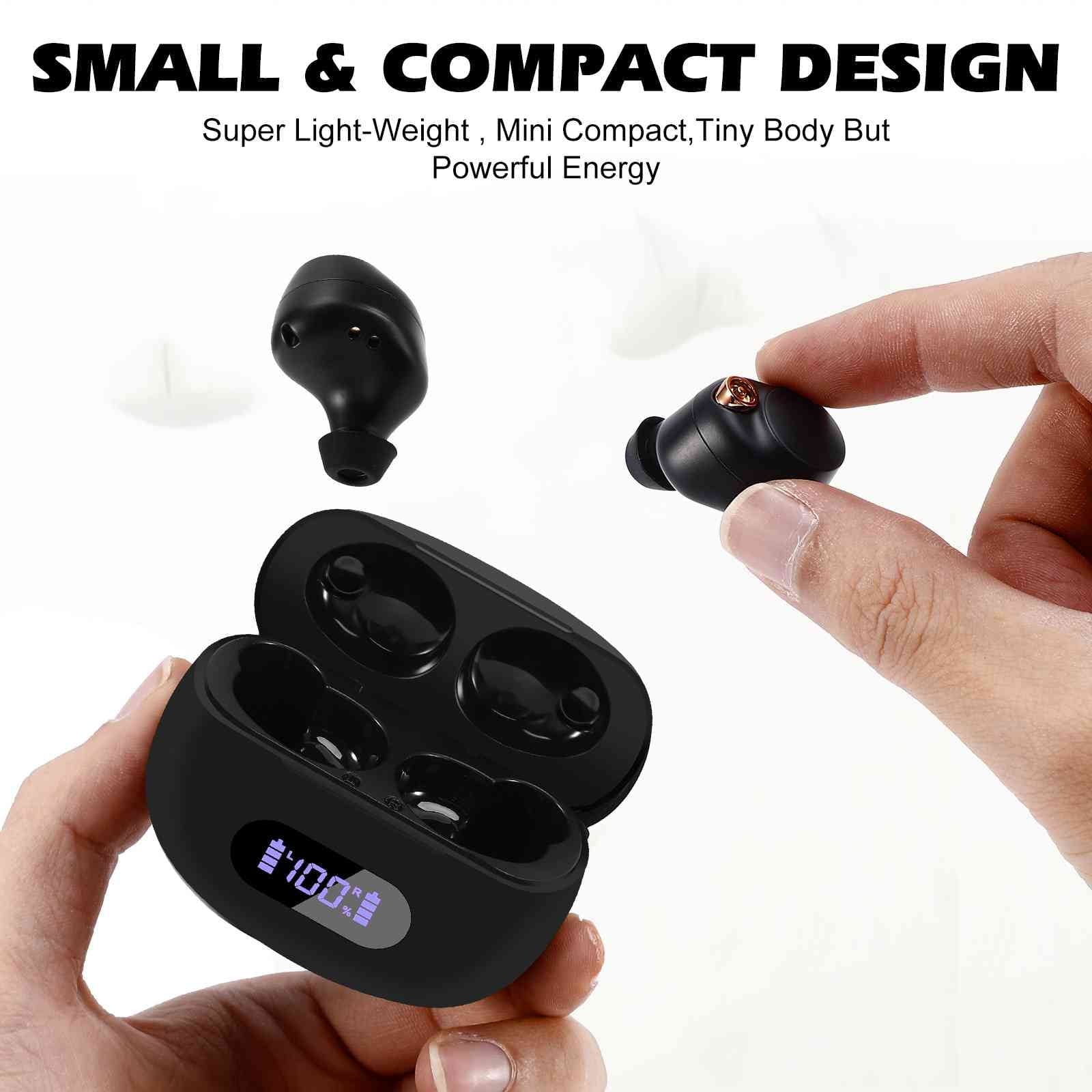 UrbanX True Wireless Bluetooth Earbuds + Charging Case, Black, Dual Connect, IPX5 Water Resistance, Bluetooth 5.2 Connection, Balanced, Bass Boost Compatible with Lenovo Tab P11 Plus