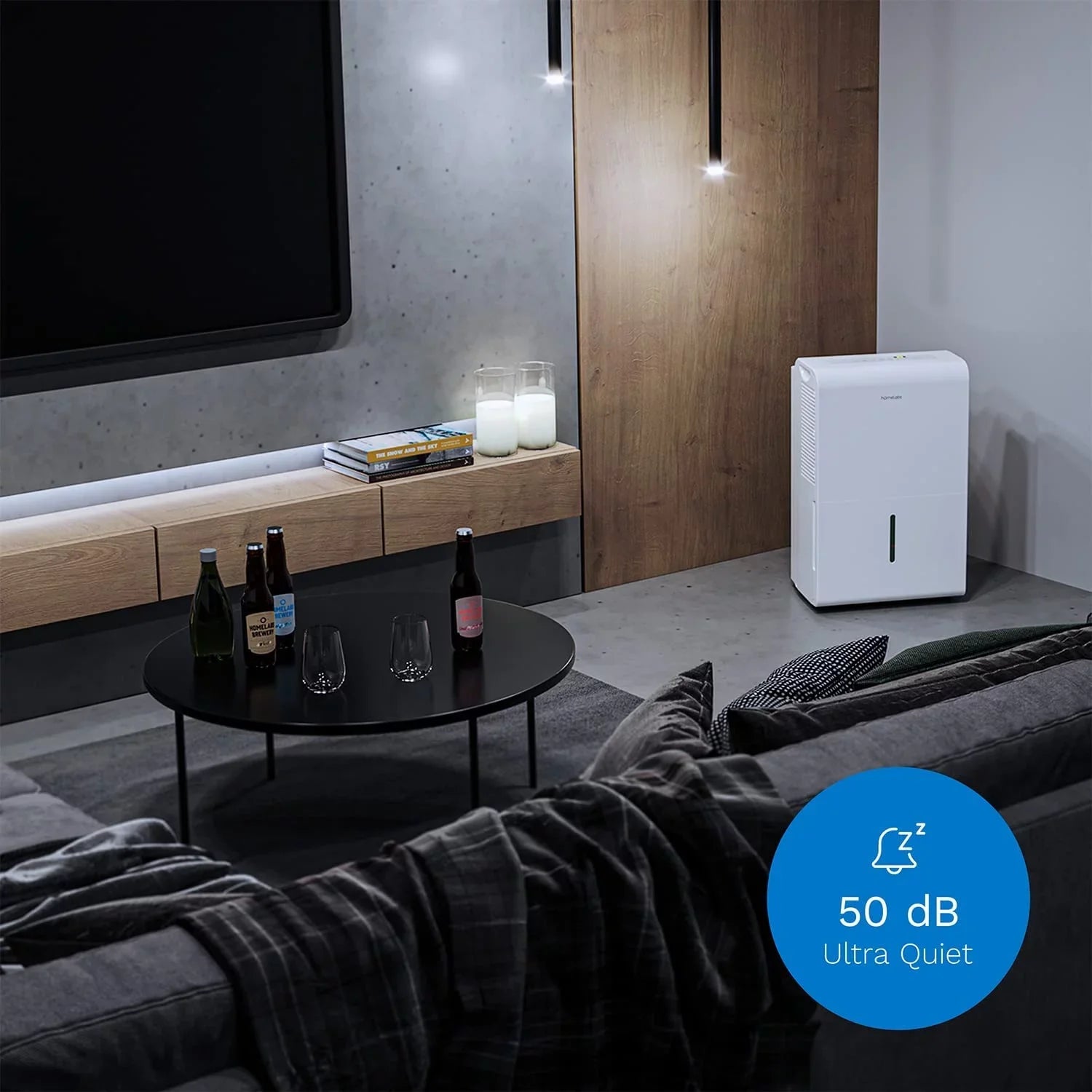 hOmeLabs 3000 Sq. ft. Energy Star Dehumidifier - Ideal for Medium to Large Rooms, Bedrooms and Home Basements - Powerful Moisture Removal and Humidity Control - 35 Pint (Previously 50 Pint)