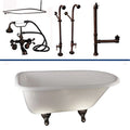 TKCTRN60-ORB4 Tub Kit 60  Roll Top  Shower Rd  Filler  Supplies  Drain-Oil Rubbed Bronze