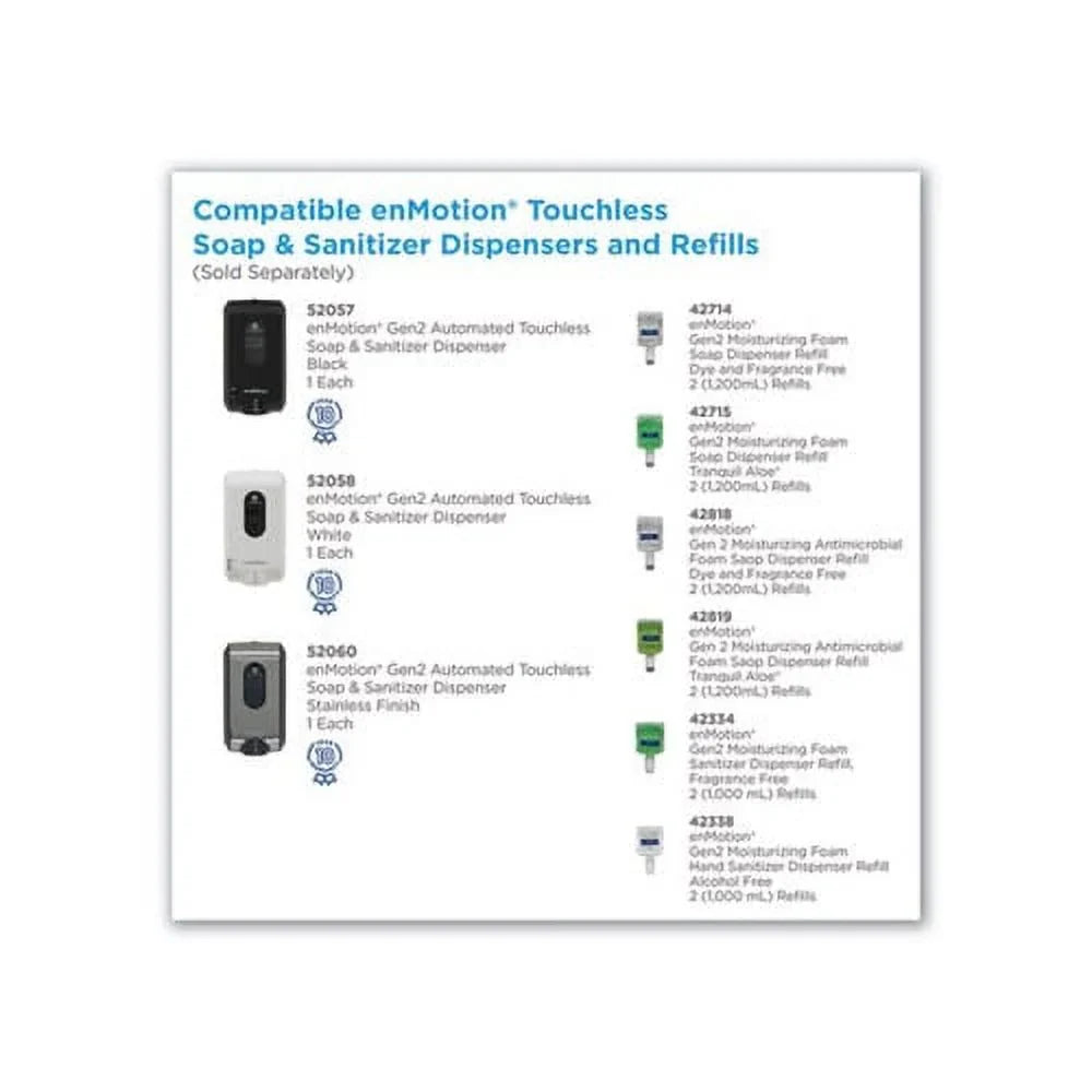 enMotion Automated Touchless Soap Refill 1200 mL, Unscented, 2/Carton