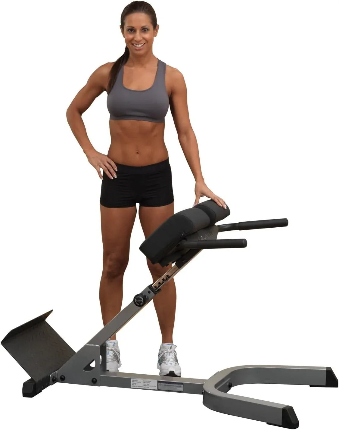 45 Degree Hyperextension Bench - Adjustable Back & Abdominal Exercise Machine With Thick Support Pads For Home And Gym