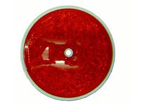 Cortina 13-099-32 3-3/8" Dia. Reflector - Center Hole Mount - Red (360 Pack)