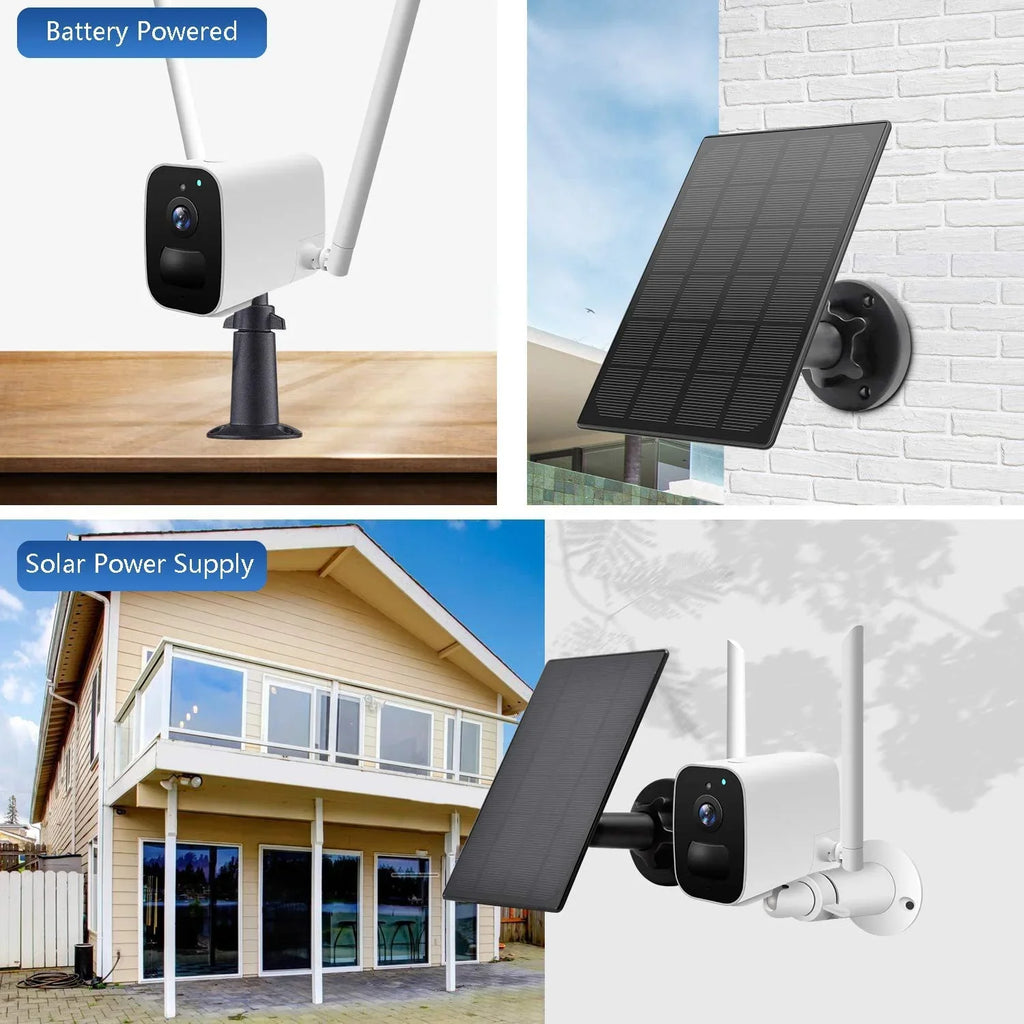 Solar Panel for Rechargeable y Outdoor Camera,Waterproof Solar Panel with 9.8ft  Cable,