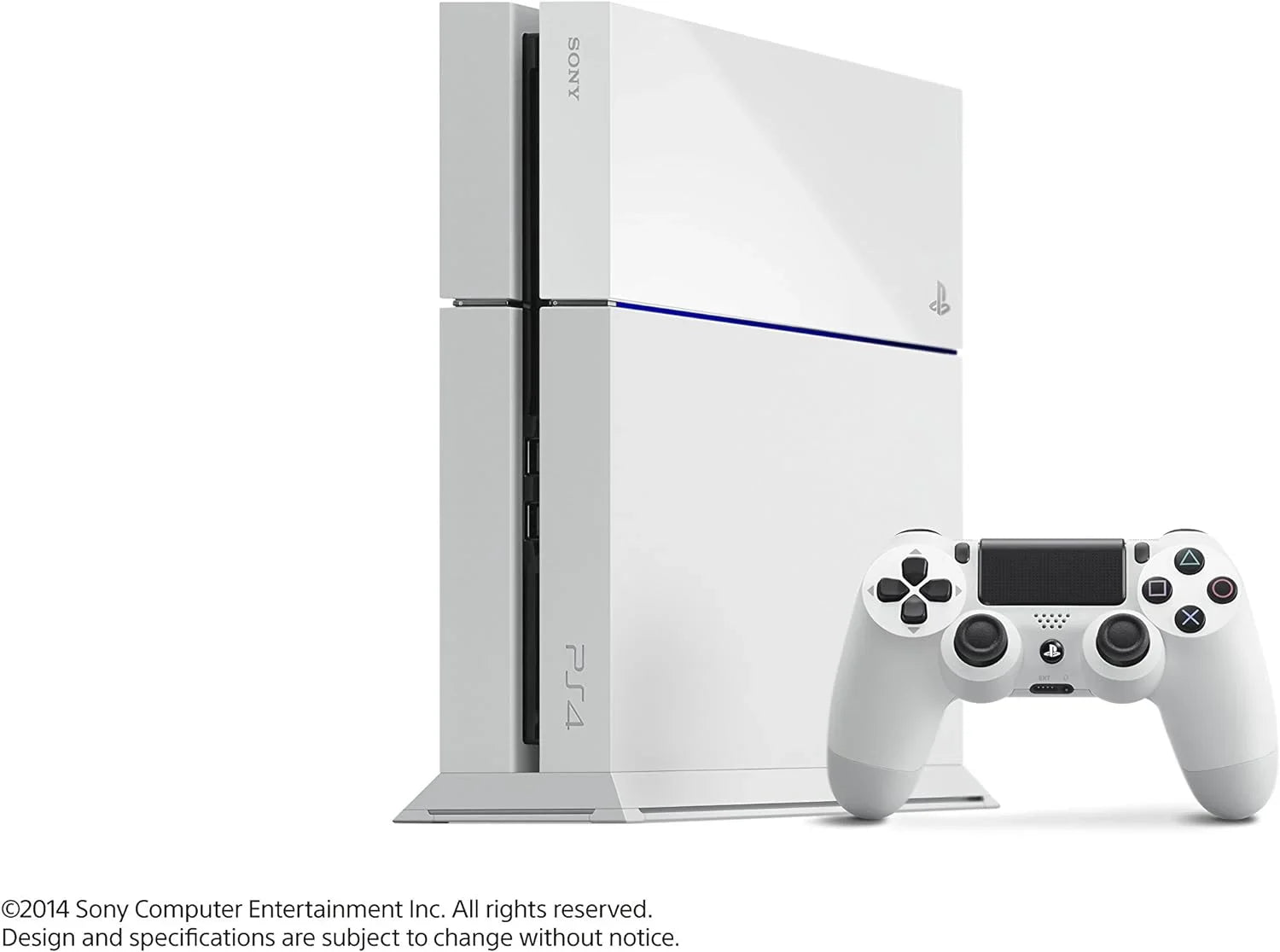 Sony PlayStation 4 500GB Only White Gaming Console with Gaming Head Set   Bundle Used