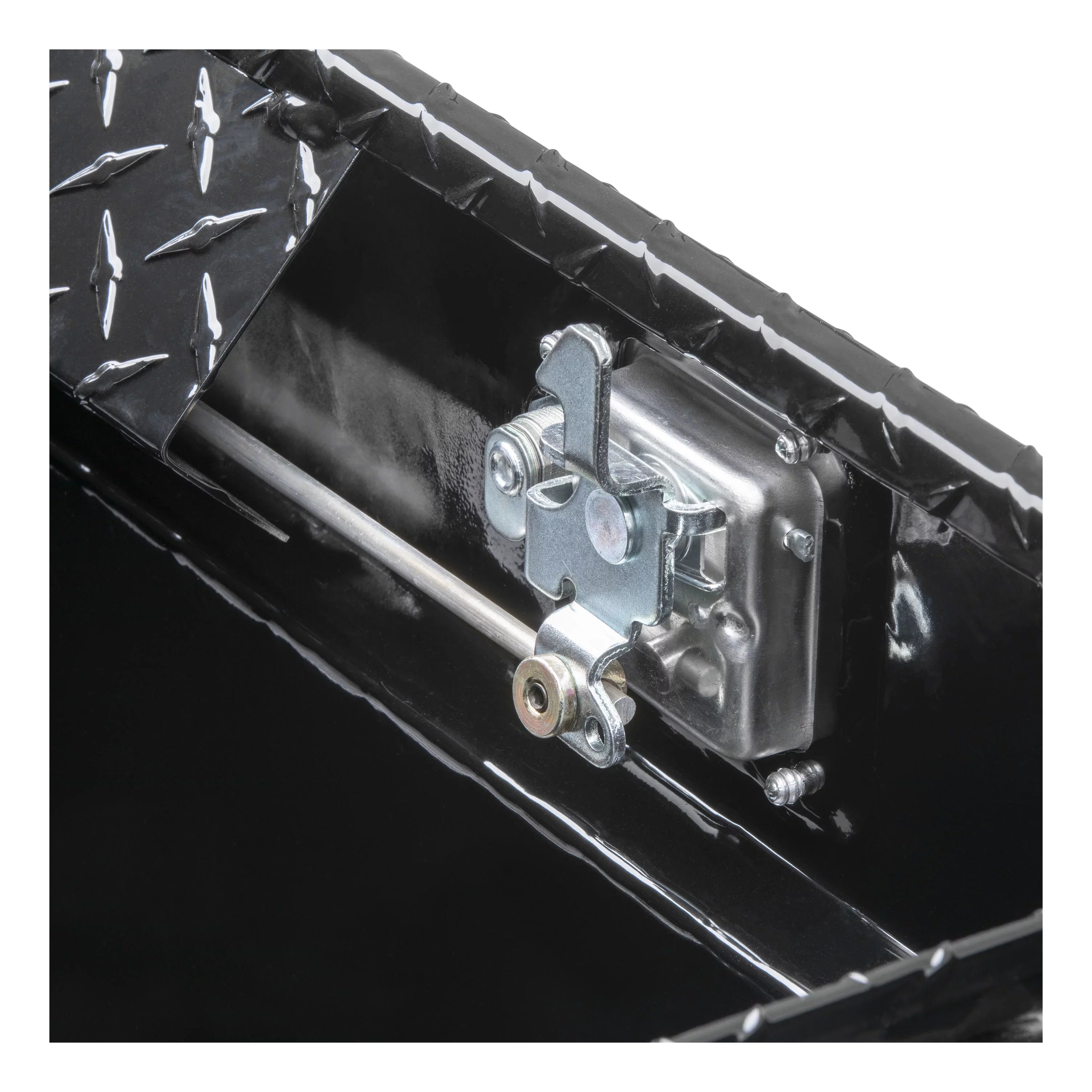 EC10592 72-Inch Gloss Black Heavy-Wall Aluminum Truck Tool Box with Low Profile, RigidCore Lid