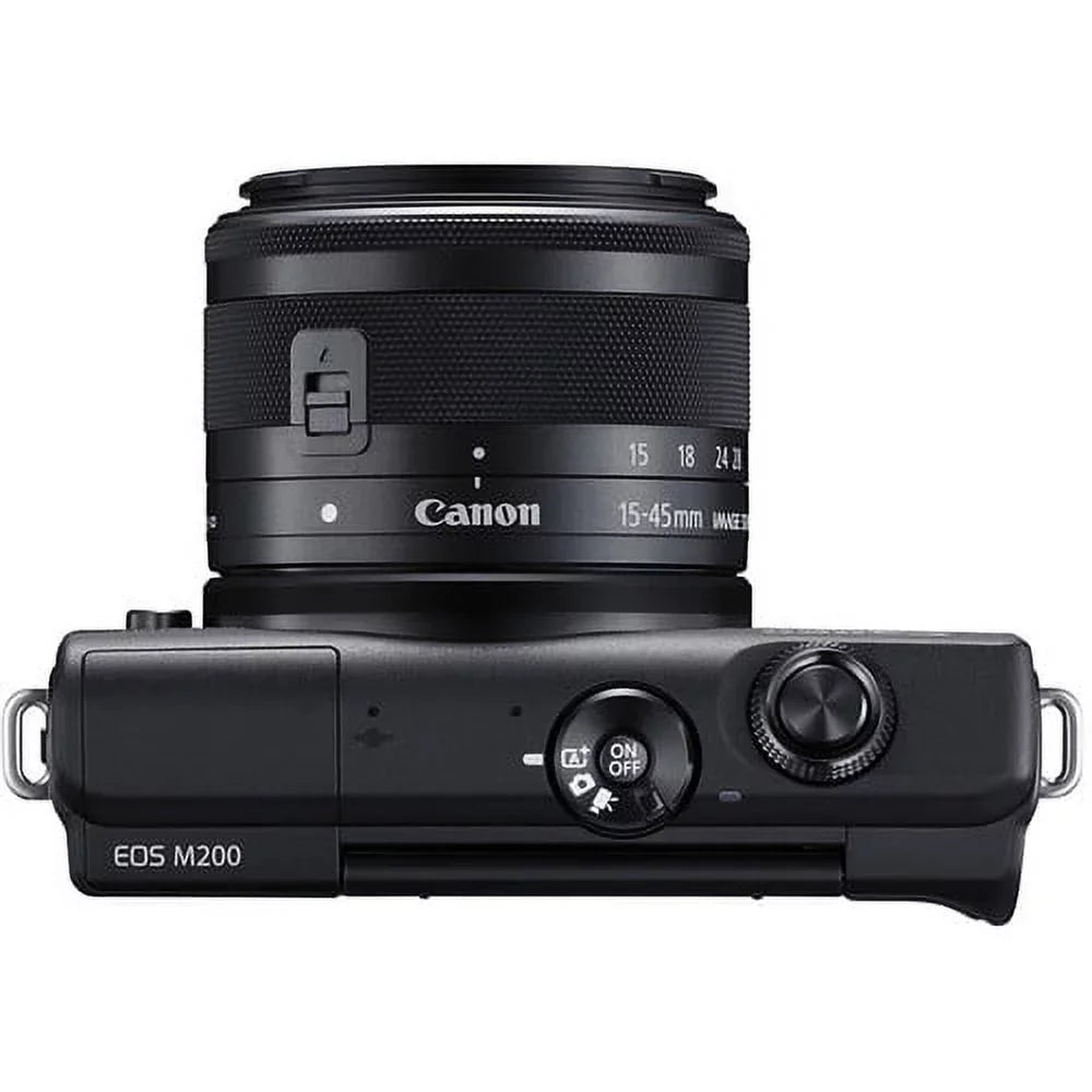 Canon  M200 Black Mirrorless Digital Camera with 15-45mm Lens (3699C009) (New) + More