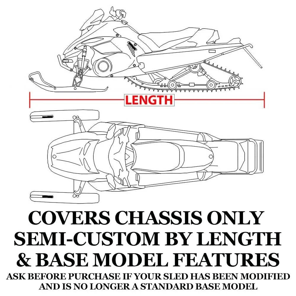 Snow Cover Compatible for Yamaha snowmobile model  600  , Trailerable 600 Denier Snow Machine Sled Gear