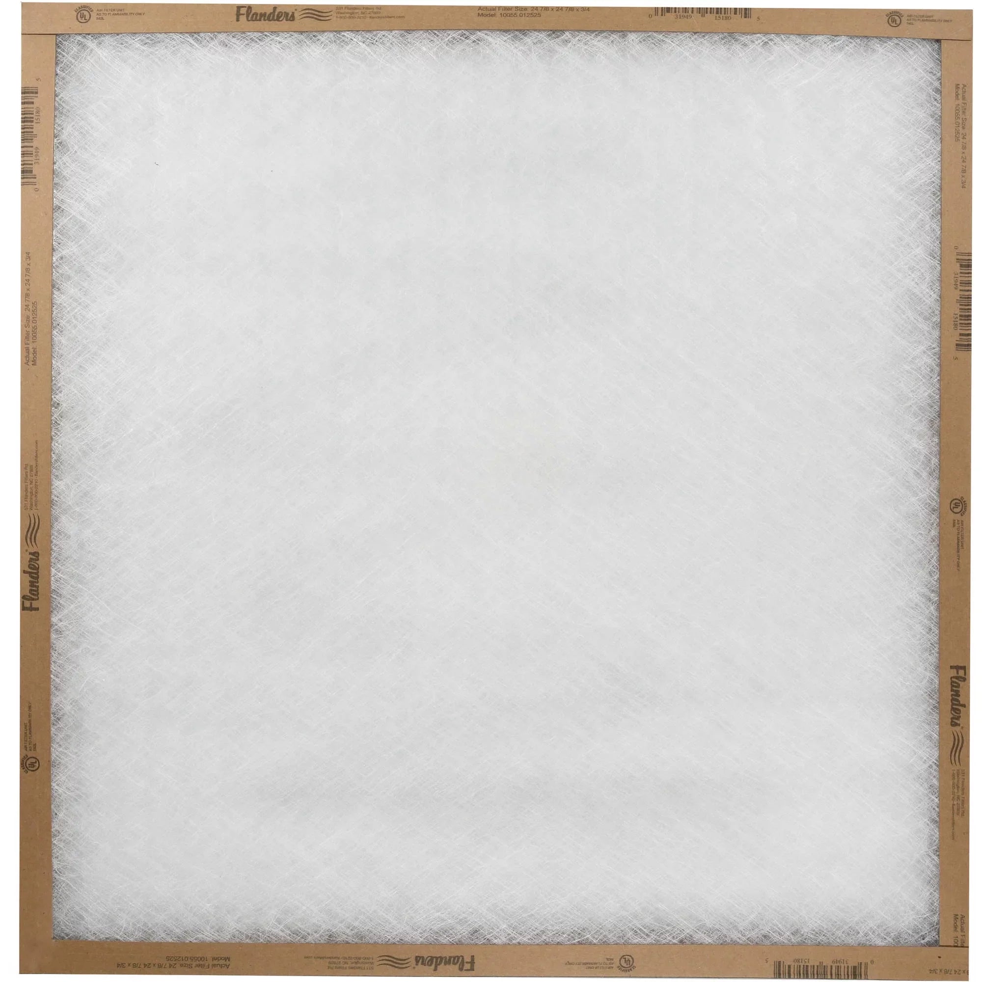 Flanders  Flow  (1 Filter), 25" x 25" x 1" Flat Panel Furnace Air Filter