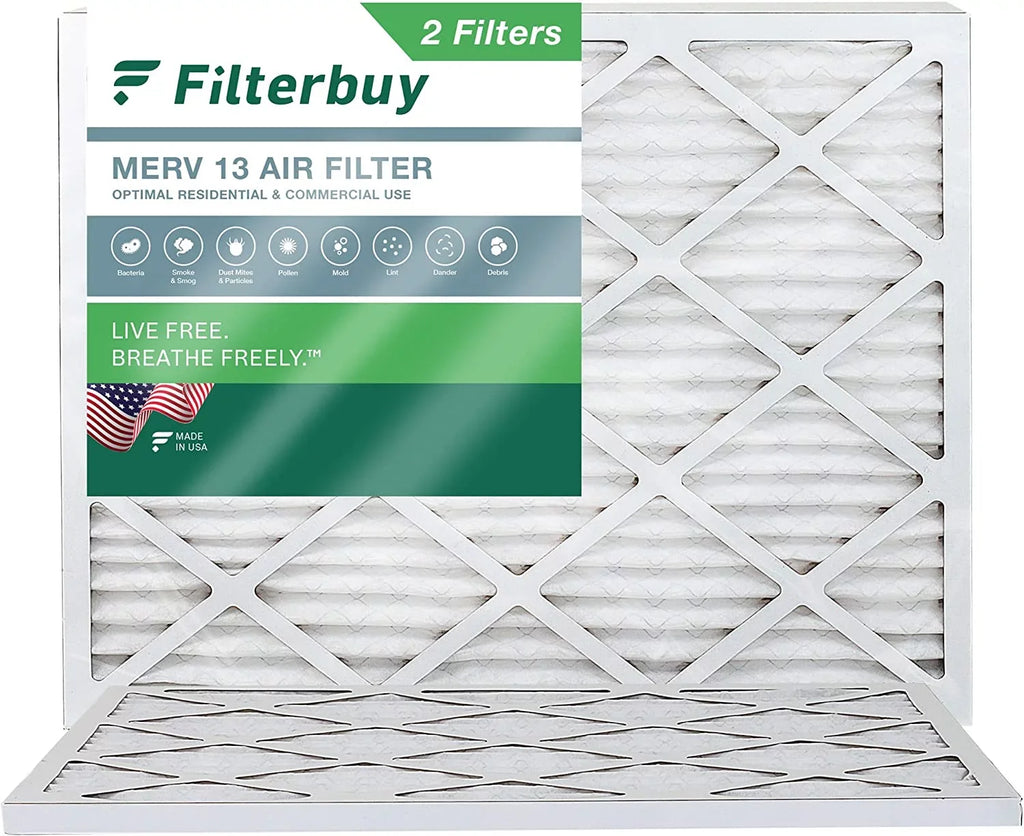 Filterbuy 15x20x1  13 Pleated   Furnace Air Filters (2-Pack)